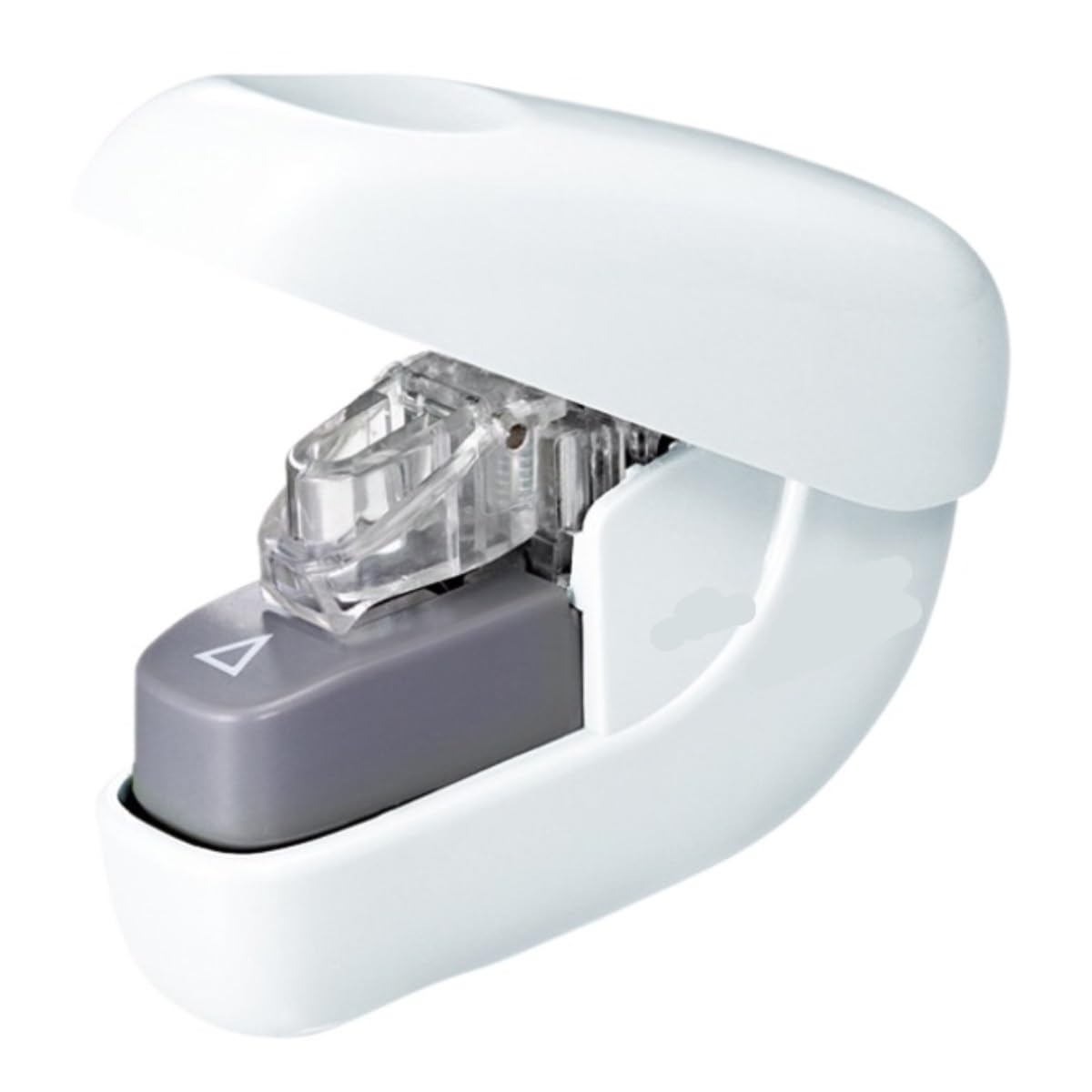Spillatrice Pinzatrice Ufficio Cucitrice Senza Punti Metallici for Accessori for Aule O Scrivanie, Rilegatrice Decorativa Cucitrice per Scrivania(White)