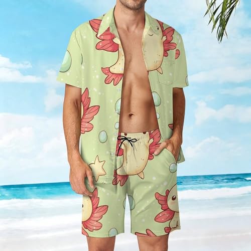 Conjunto de ajolotes de dos piezas para hombre que buscan ropa fresca y cómoda 4