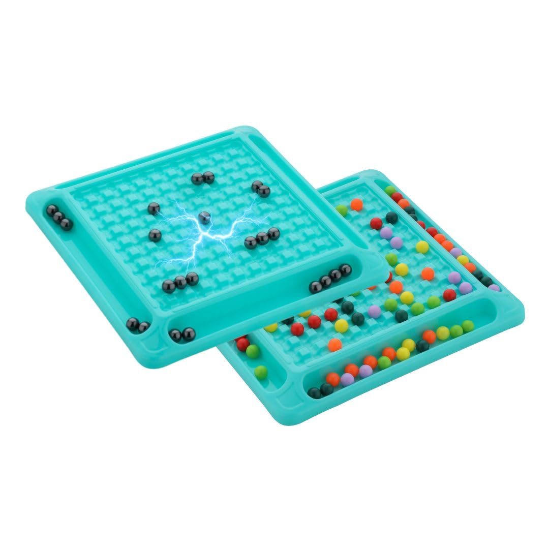 Magnetic Battle & Rainbow Ball 2 in One Game for Kids Age 3+ Years | Family Fun & Strategy Board Game | Develop Intelligence | Table Top Puzzle Game for Kids & Adults, Multicolour