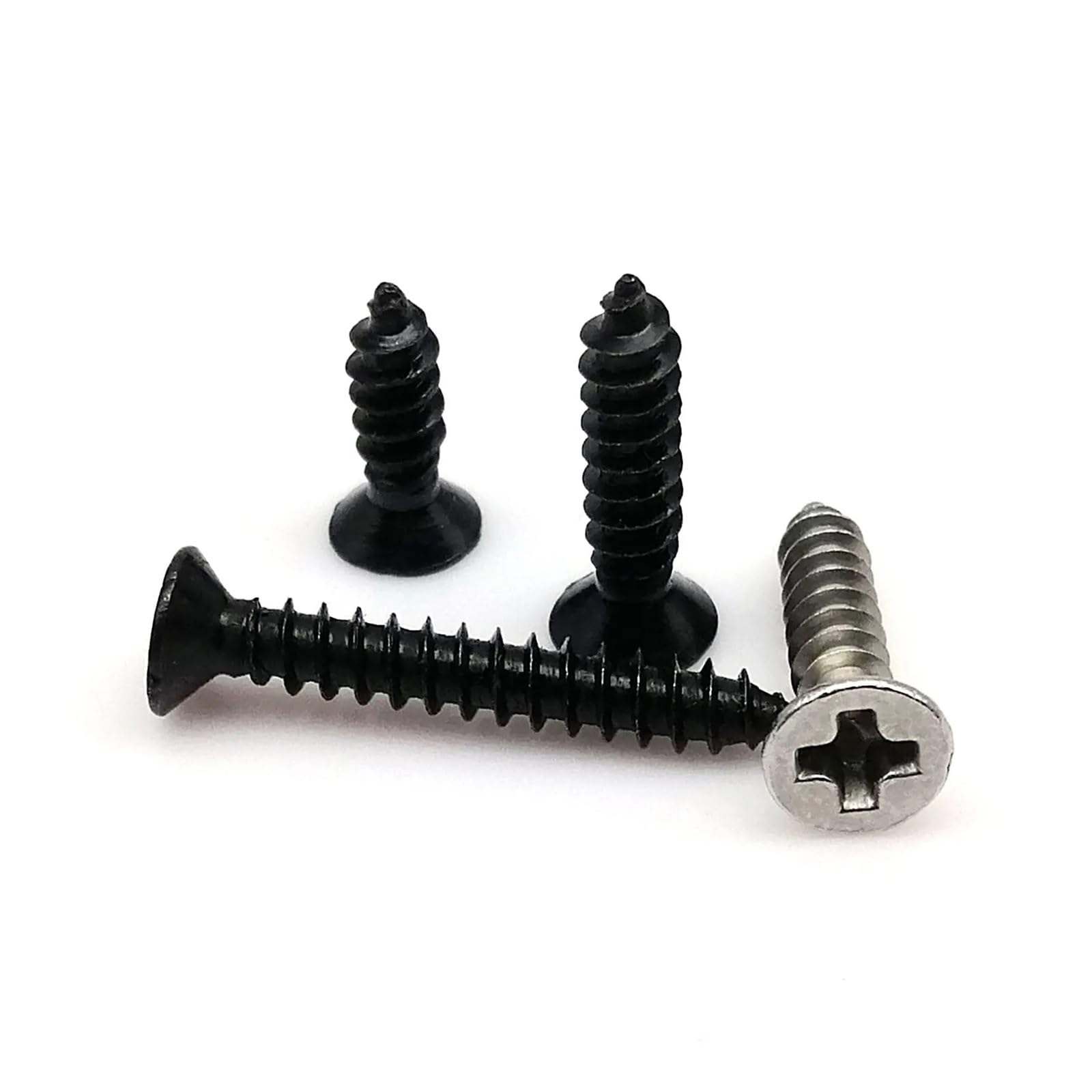 Lot De 100 Vis Autotaraudeuses – 4mm X 30mm, Tête Hexagonale, Acier Carbone Noir, Uxcell