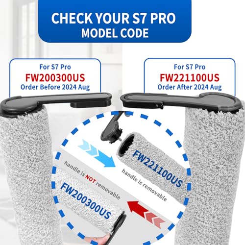Image of Only FW200300US【for S7 Pro Order Before 2024 Aug】 Replacement Roller Brushes & Filters Compatible with Tineco Floor One S7 Pro【ROLLER HANDLE NOT DETACHABLE】 Cordless Vacuum Cleaner