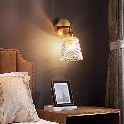 Applique en cuivre réglable avec lumière orientable de chevet