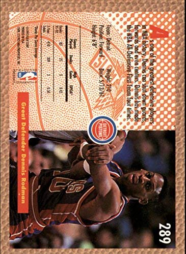 Amazon.com: 1992-93 Fleer #289 Dennis Rodman SD NBA Basketball