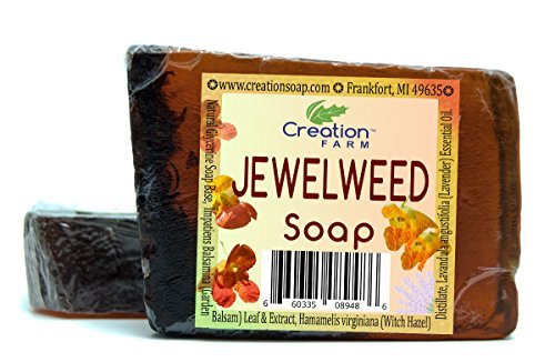 Creation Farm Jewelweed Soap 2 Bars (8oz total) Stop the Itch, First Rescue