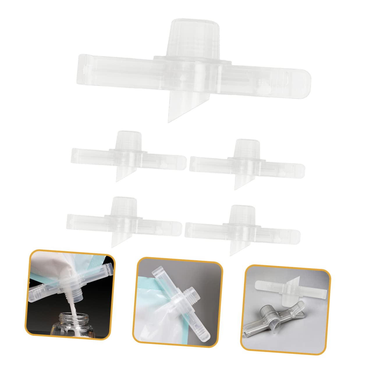 Cabilock 5pcs Food Sealing Clip Bag Sealer for Vacuum Seal Bags Storage Clip Fresh-keeping Kitchen Accessory