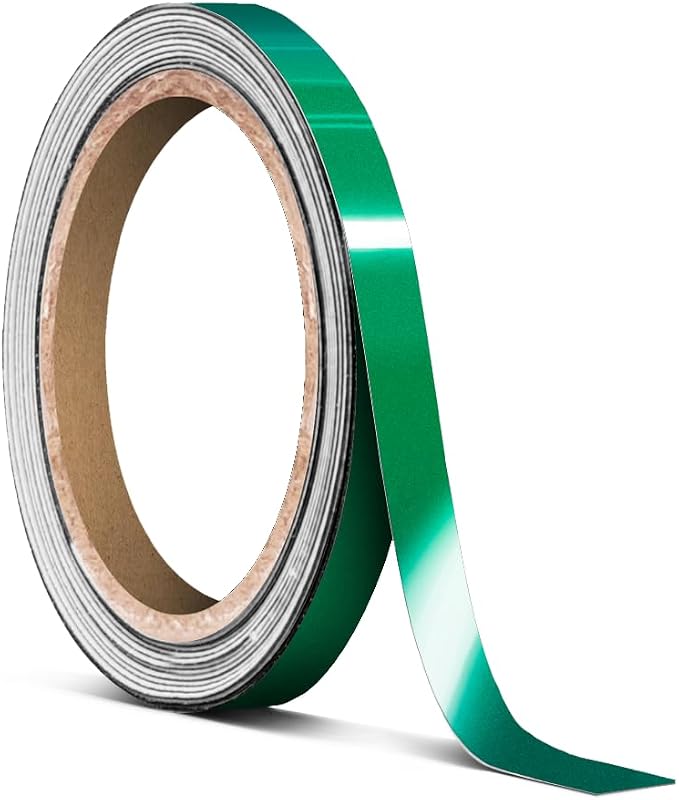 Fita Vinílica Pinstripe Verde Refletiva VViViD para Personalização Automotiva – 0,64 cm x 6,10 m