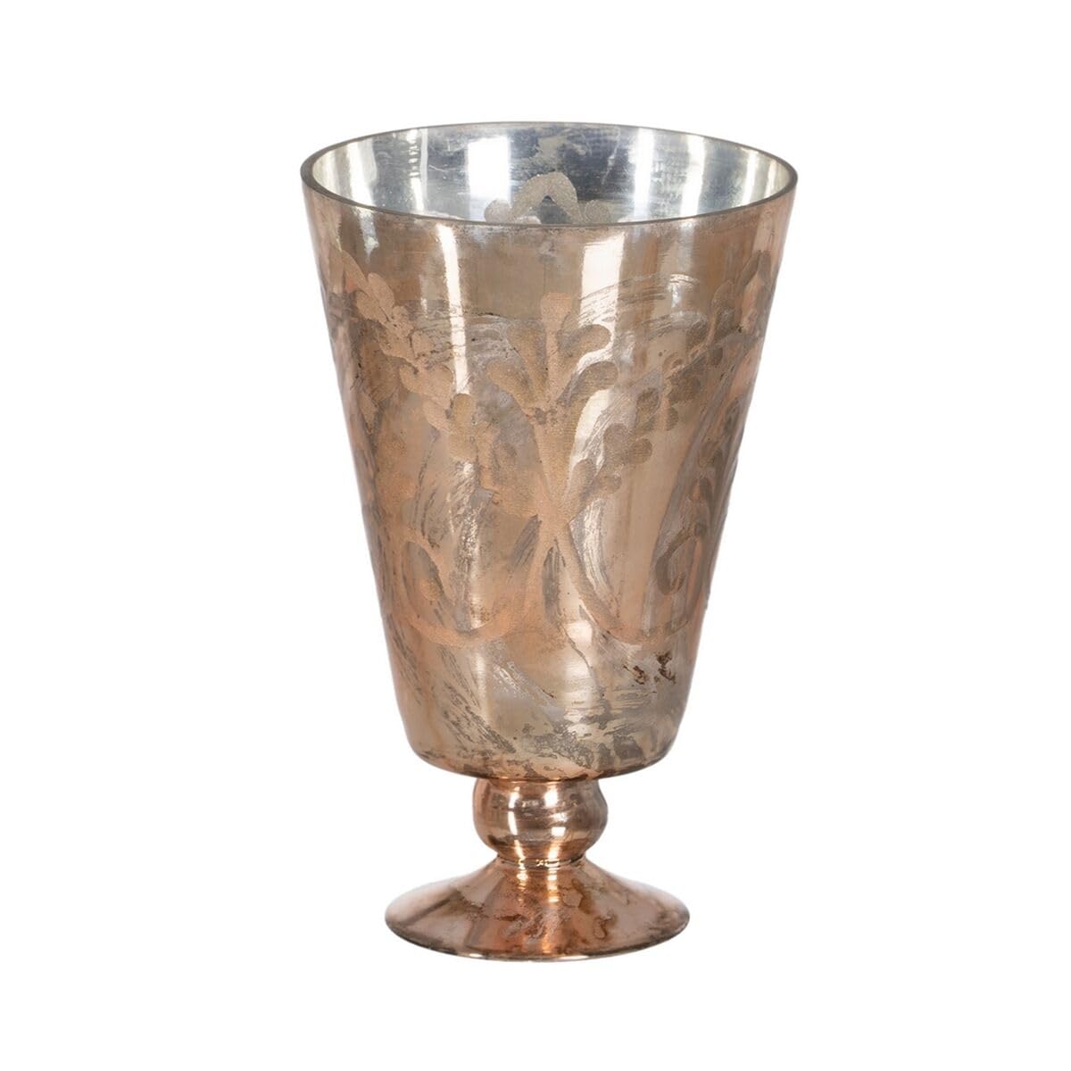 Copa cobre decorativa de 16x16x25 cm para flores