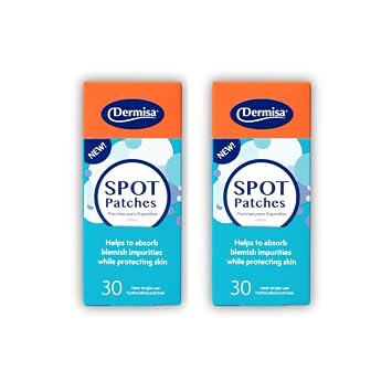 Dermisa Spot Patches - Pimple Patches for Face with Green Tea - Exfoliating Pimple Dots - Ideal for Overnight Care - Fragrance Free - 30 pc