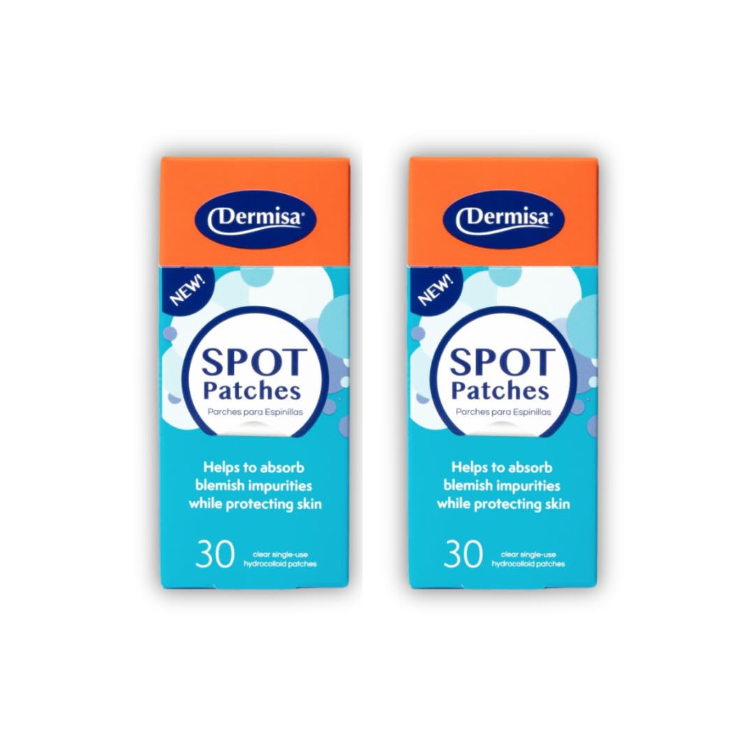 Hydrocolloid Spot Patches for Pimples and Breakouts | Fast-Acting Acne Treatment | Invisible & Breathable | Fragrance Free, Paraben Free, Dye Free – 2 Pack (60 count total)