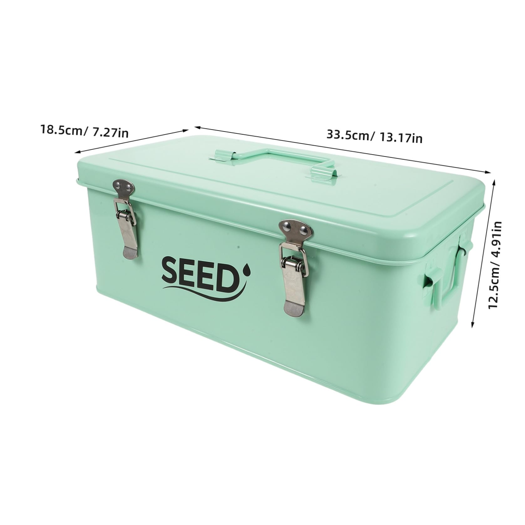 TOYANDONA Samenaufbewahrungsbox aus Eisen mit Klappdeckel und Schloss