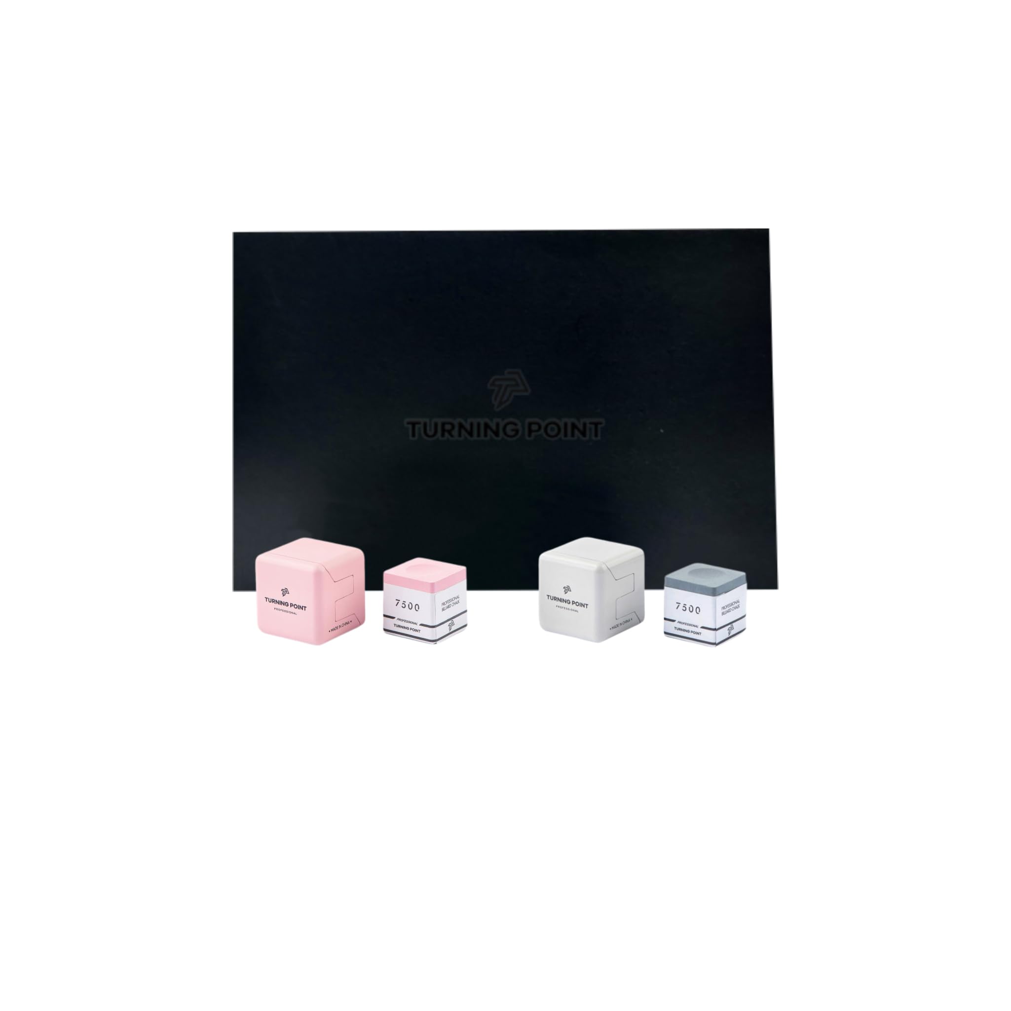 TP7500 Cue Chalk Gift Set | TurningPoint Billiards Gifts for Snooker and Pool Players in Pink and Gray