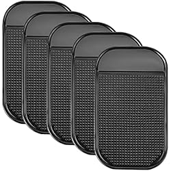 Para Sostener El Celular cobee Alfombrillas Antideslizantes para salpicadero de Coche, 5 Unidades, Autoadhesivas, de Gel de Silicona Lavable, para el Interior del Coche para sostener el teléfono Celular(5.5 x 3.1 Pulgadas)