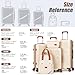 Luggage Sets 5 Piece Suitcases with Wheels, Suitcase Set ABS Hard Case Luggage with TSA Lock Spinner Wheels Durable Travel Luggage(RoseGold, 5-Piece Set(20