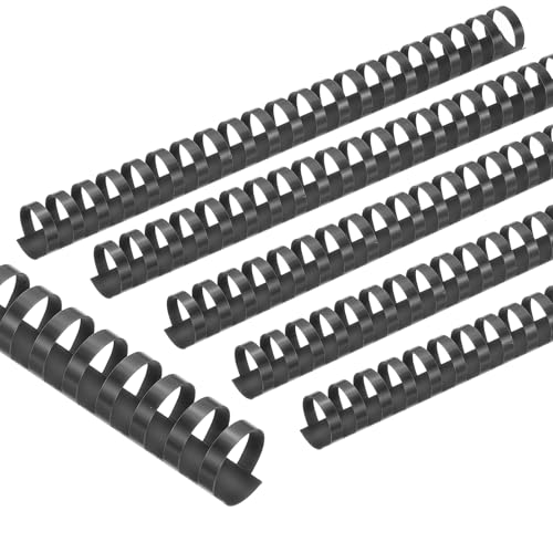 PATIKIL 25mm (1") Plastic Binding Combs, 50 Pcs 21 Rings Comb Binding Spines 225 Sheet Capacity Letter Size for Binding Paper Sheets Notebook Calendar Picture Album, Black