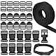 GGXZHT Schnallen Gurtband Set 25mm Nylon Gurtband 5M mit Schnallen und Verschlüsse, Einstellbare Kunststoffschnalle, Klickverschluss für Rucksack Gepäckgurten DIY