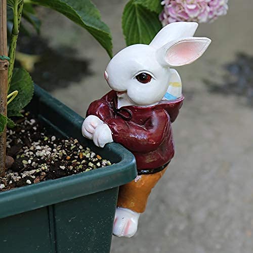 Résin artisanat rabbit statue d'ameublement haut de gamme pour cour