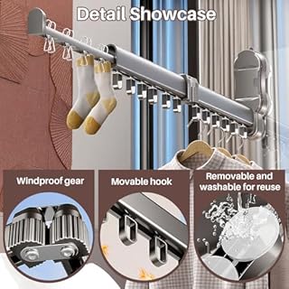 WZYTEU Séchoir à linge mural avec ventouse - Pliable à 90° - Pour balcon, linge, salle de bain - Gris