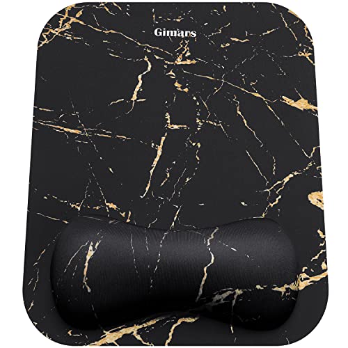 Gimars Mauspad mit Gelkissen, Ergonomisches Mousepad mit Handauflage, Gel Memory Foam Wasserdicht Mauspads mit Handgelenkauflage für Computer Laptop...