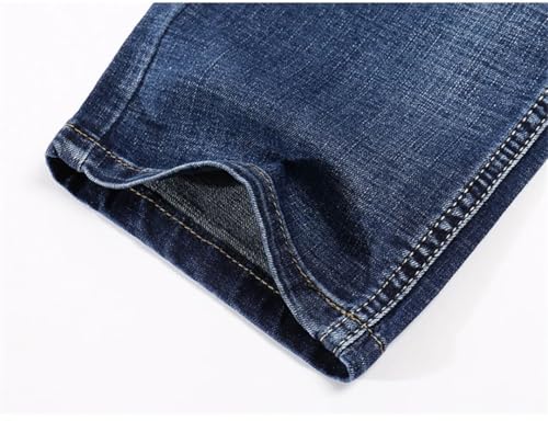 Men Summer Thin Blue Slim Straight Denim Pants Casual Trousers Full Length Jean4