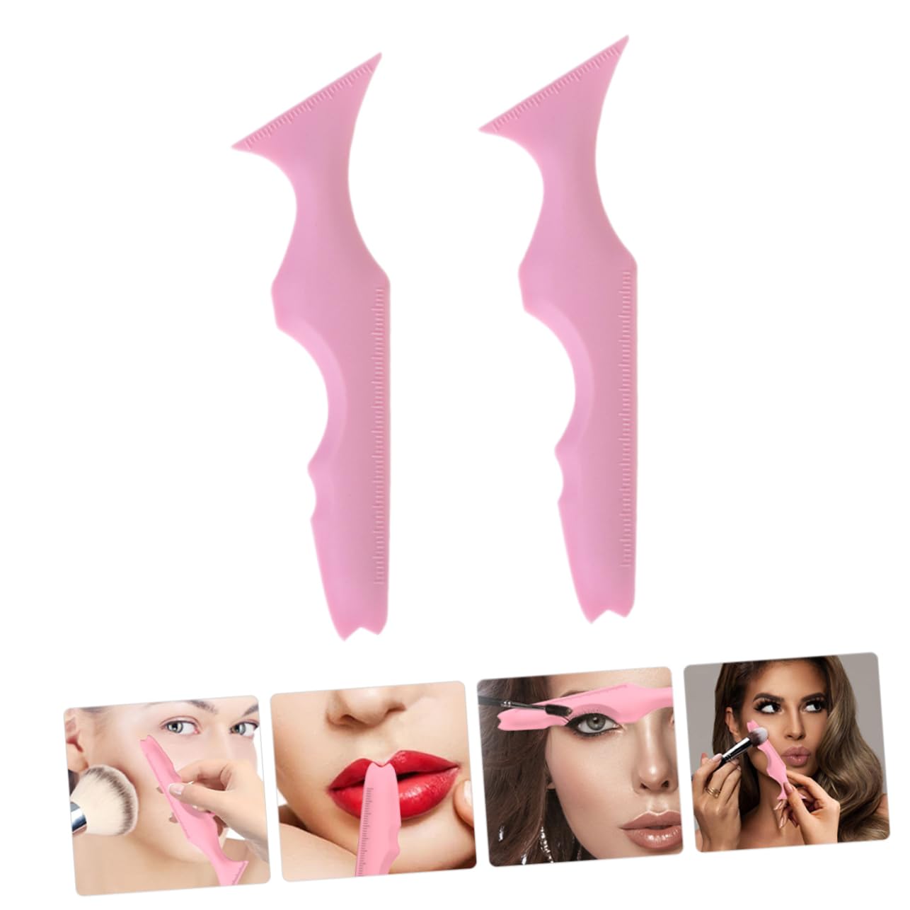 Didiseaon 6pezzi Stencil in Silicone Per Eyeliner e Ombretto Strumenti Riutilizzabili Per Sopracciglia e Applicazione Facile Per Professionisti e Principianti