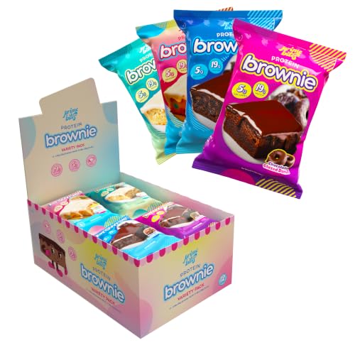 Image of Prime Bites High Protein Brownie Snack, Healthy Low Carb, Variety Pack 12ct | 19g of Protein, 5g of Collagen, Gluten-Free, Low-Sugar Treat, Delicious Protein Snack