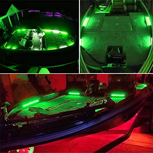 image for Botepon Navigation Lights - LED Red & Green Bow Lights for Night Fishi