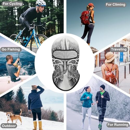Máscara facial de pasamontaña con diseño vectorial para hombres y mujeres, protección solar, transpirable, cubre todo el rostro y cuello para senderismo, ciclismo, running y conducción miniatura 6