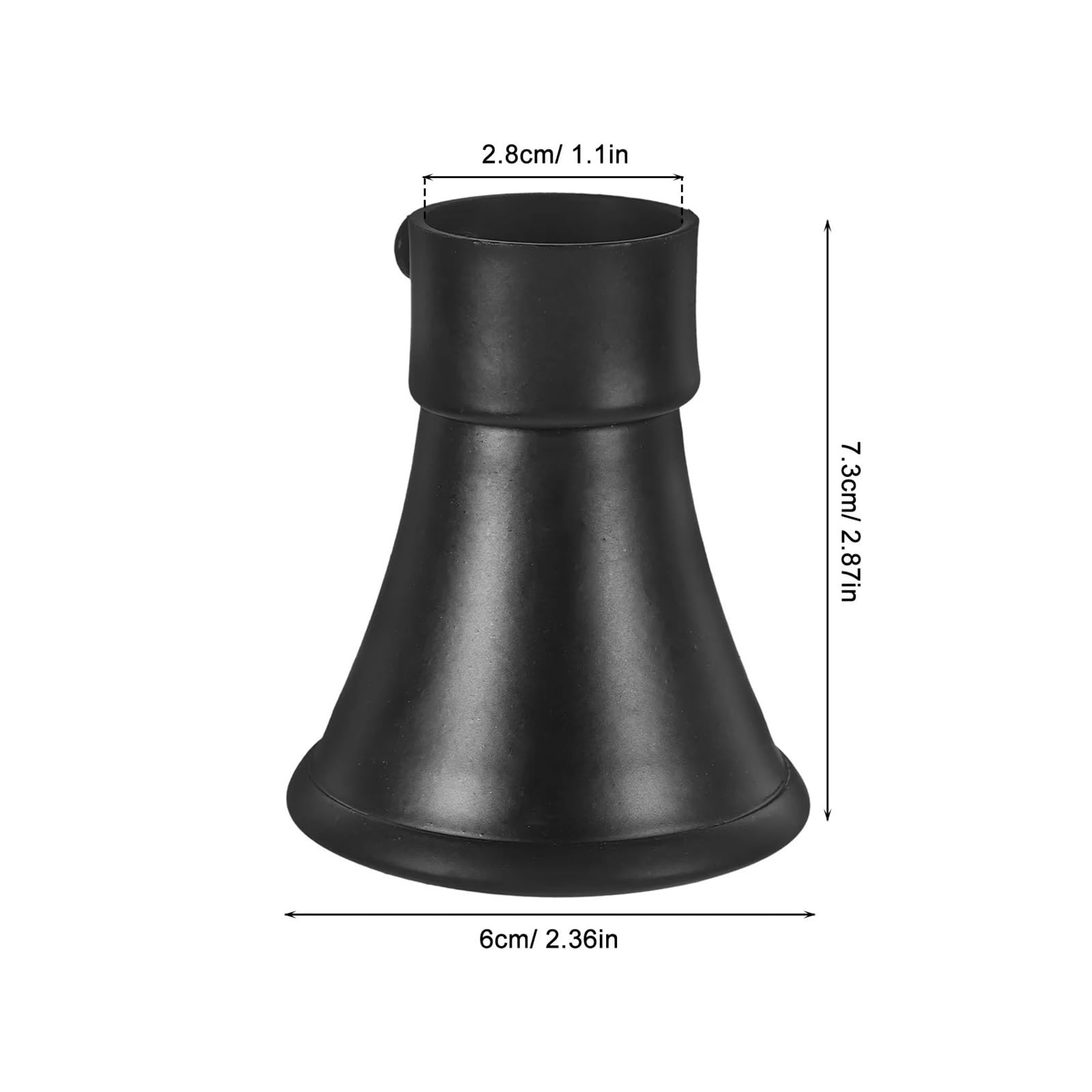 Lot de 6 embouts de tringle à rideaux en fer noir - Têtes décoratives pour tringles à rideaux