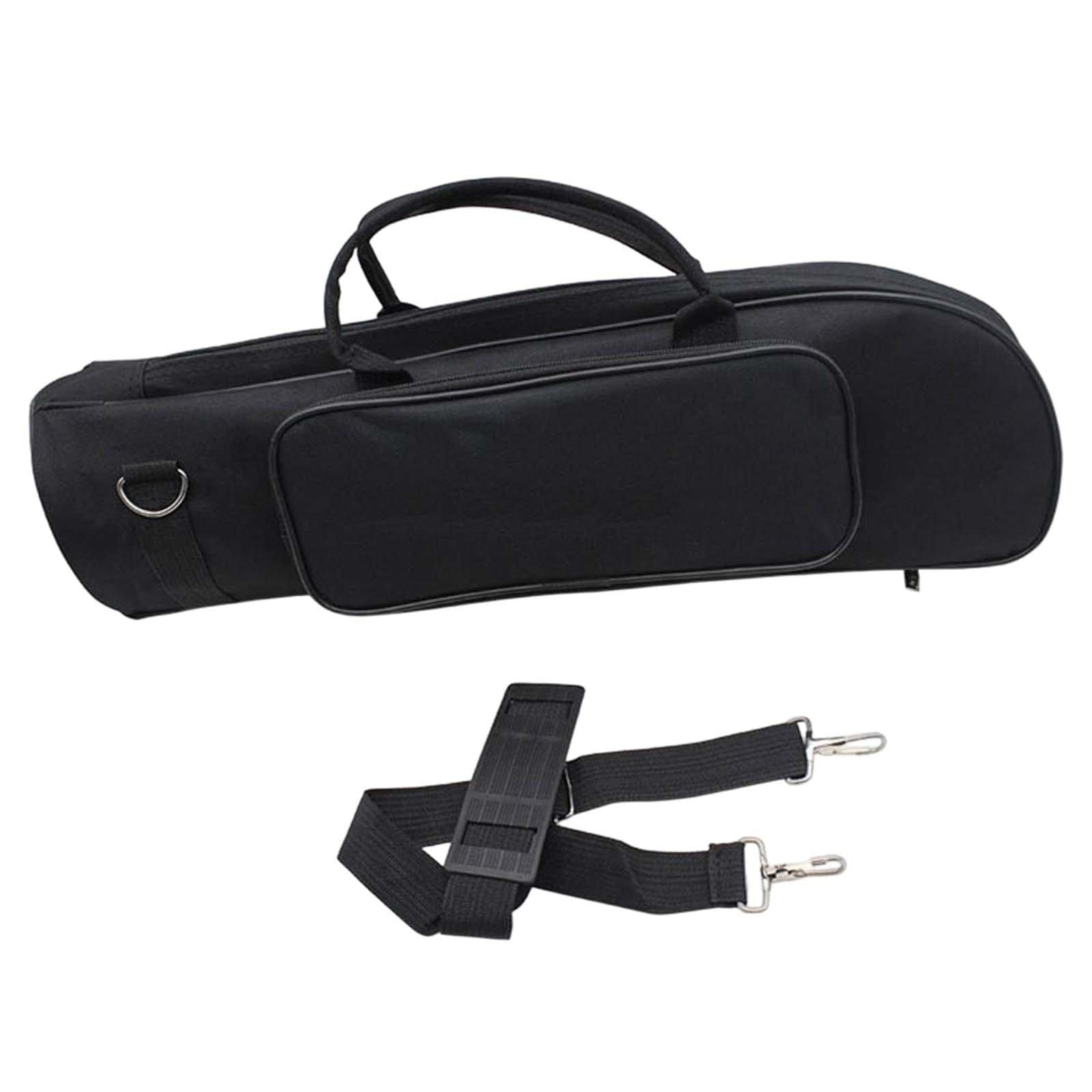 Travel Trumpet Carry Gig Bag Protective Adjustable Shoudler Strap Lightweight Oxford Cloth Widen Carry Handle