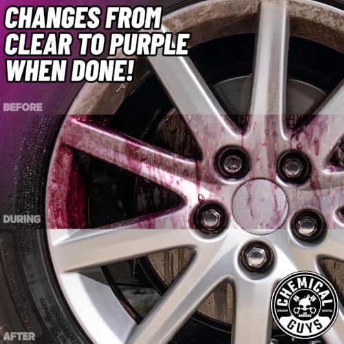 Chemical Guys Two Face Wheel Cleaner, Color Changing Wheel Cleaner, Safe for Cars, Trucks, SUVs, Motorcycles, RVs & More, 16 fl oz + ACC_B01 Gerbil Wheel and Rim Brush (2 Items) - image 5