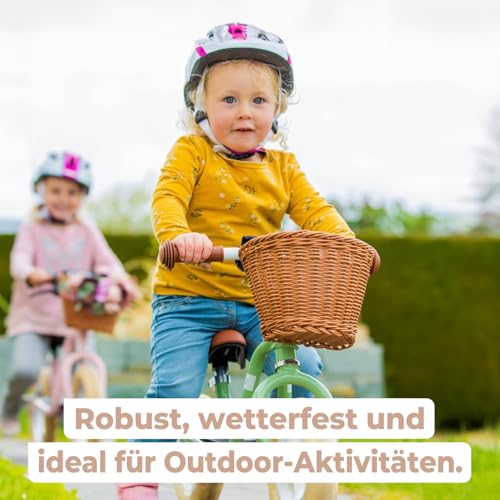PUKY Chaos Korb S Braun | Flexibler Kinder Lenkerkorb | Handmade | Passend für Wutsch, Fitsch, PUKYmoto & Ceety | Stilvoll & Praktisch | Einfach zu befestigen | Robust & Wetterfest | Umweltfreundlich