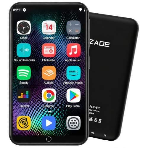 Image of MP3 Player with Bluetooth and WiFi, 16GB Portable Music Player, Hi-Res Lossless Audio MP4 Player, 4 Inch HD Touchscreen, Supports Spotify, Amazon Music, Audible
