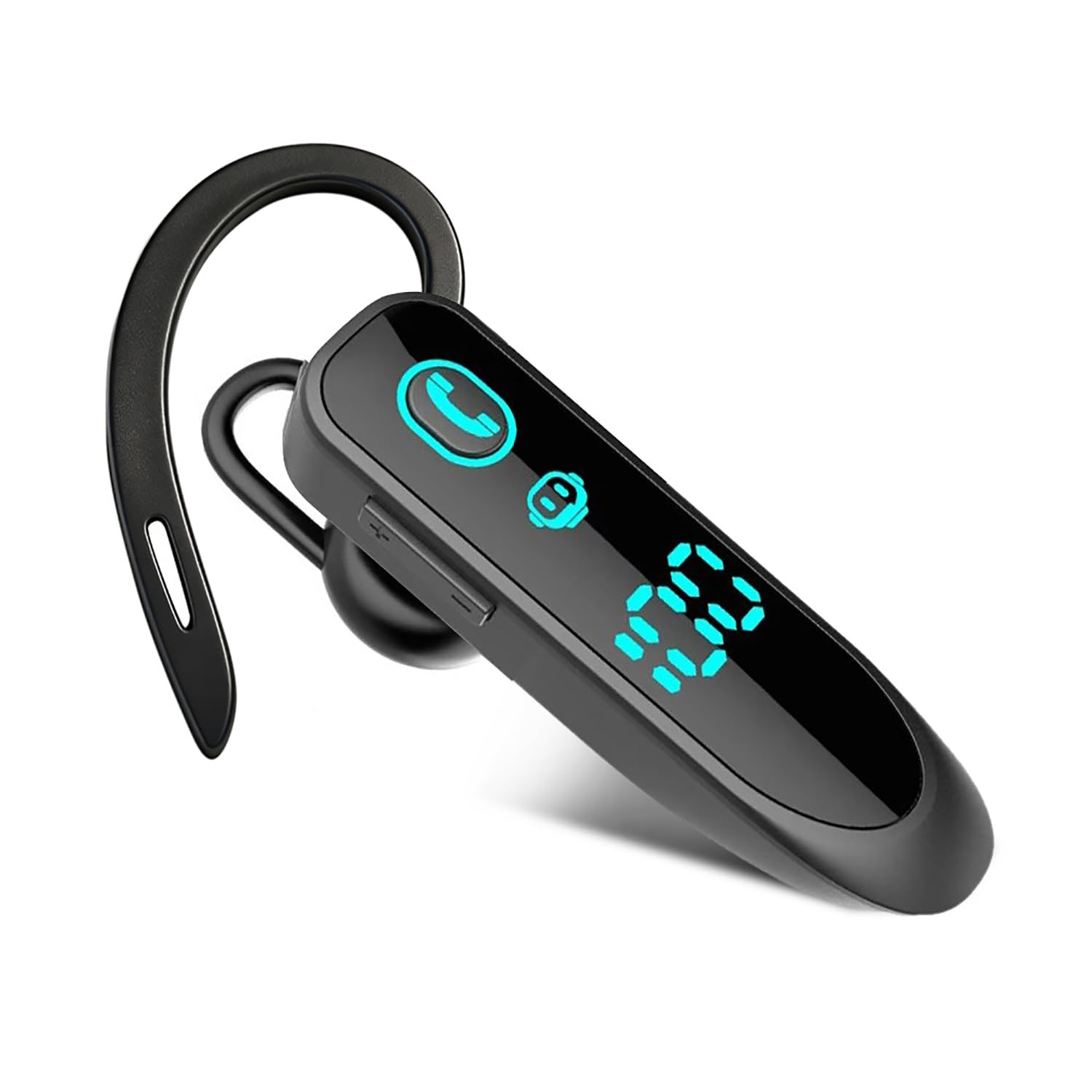 eppfun Auricolare Mono Bluetooth 5.3, Cuffia Mono Wireless con Cancellazione del Rumore Mic per Ufficio Lavoro Guida