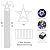 Onory 23FT Christmas Outdoor Waterfall Star String Lights, 860 LEDs, 8 Modes, Waterproof for Yard, Patio, Party Decorations