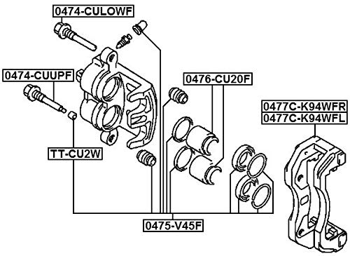 Amazon.com: Front Left Brake Caliper Bracket Carrier Febest 0477C 