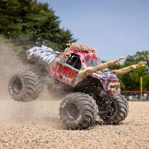 Image of Losi 1 /18 Mini LMT Zombie 2S 4X4 RTR Brushed Monster Truck Battery & Charger Included Red LOS01026T4