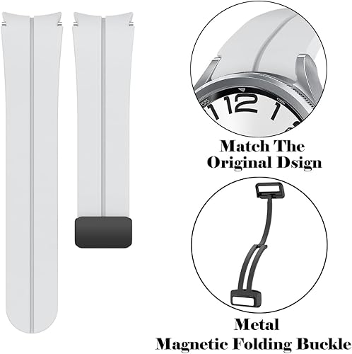 Miniatura 2 de Correa compatible con Samsung Galaxy Watch 76 de 1.575 in y 1.732 in, bandas clásicas para Galaxy Watch 6 de 1.693 in y 1.850 in, correa deportiva