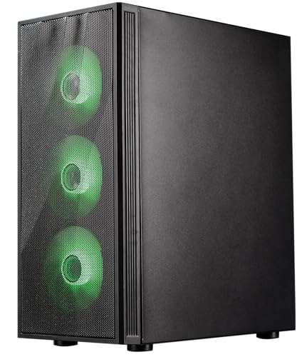 Image of Circle Xtender X1 Mid- Tower Computer Case | Gaming Cabinet - Black| Support ATX, M-ATX, ITX | Pre- Installed 3 x 120mm Front and 1 x 120mm Rear ARGB Mirror Fans
