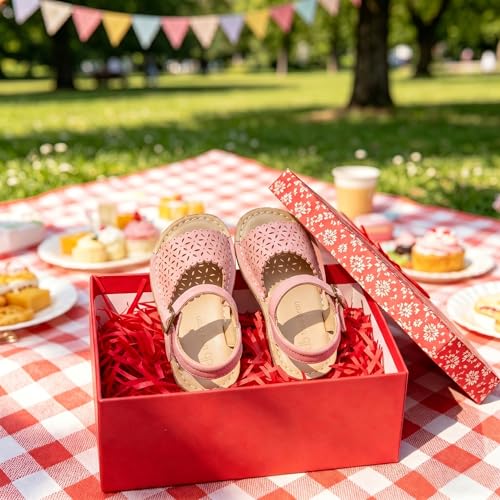 Image of THEE BRON Toddler Girls Vintage Open Toe Sandals Cushioned Comfy Summer Dress Shoes