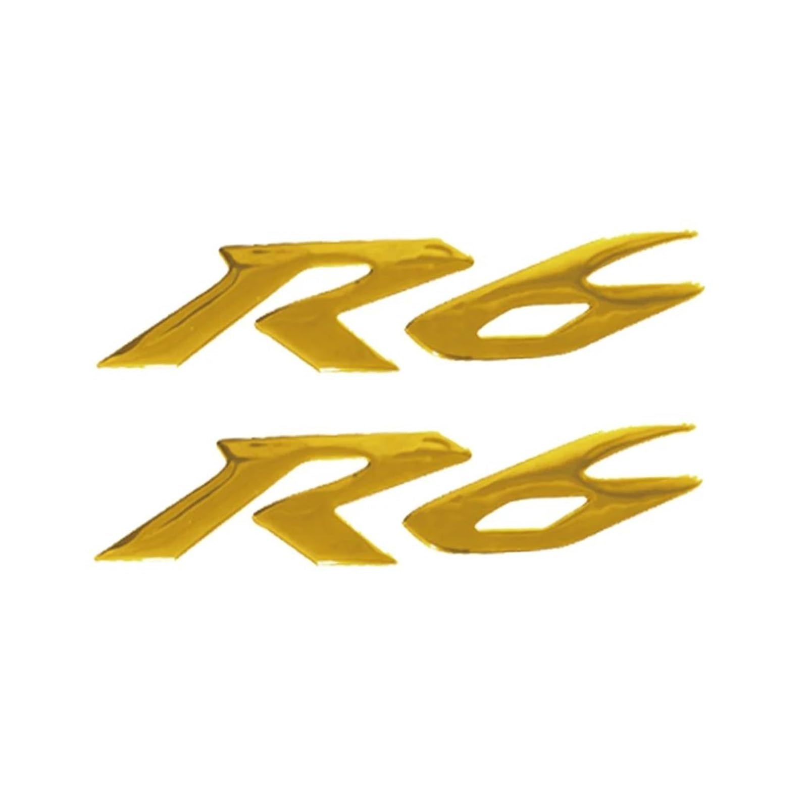 Raise Logo Sticker Racing Fairing Tank Pad Badge Emblem Decal for YZF-R6 YZFR6 YZF600(Gold)