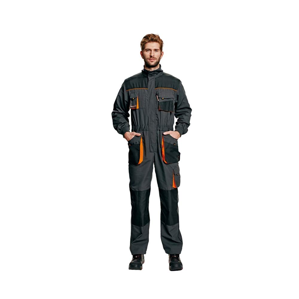 CERVA 0315 0006 90 Emerton Overall, negro/naranja/gris oscuro, tamaño 54, paquete de 10