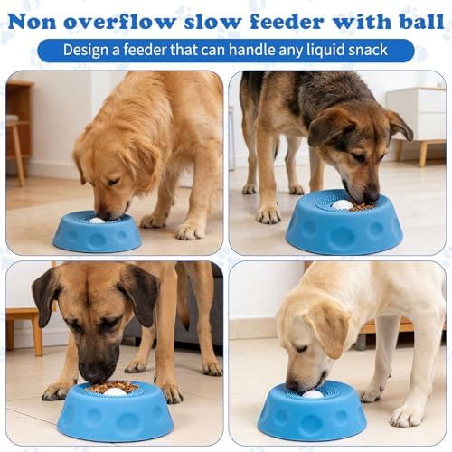 Dog Lick Bowl Roller Ball, Silicone Slow Feeder Dog Bowl — view 3