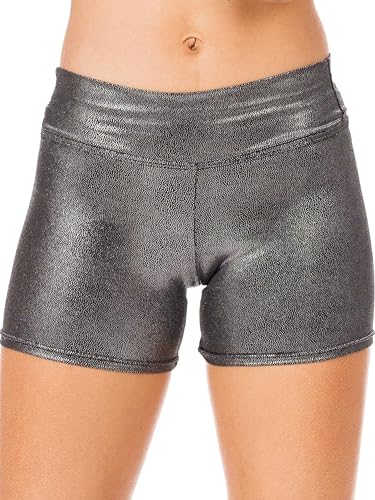 Image of IKAANYA Girls or Women Snug Fit Micro Shorts for Gymnastics, Dance, Sports or Fitness
