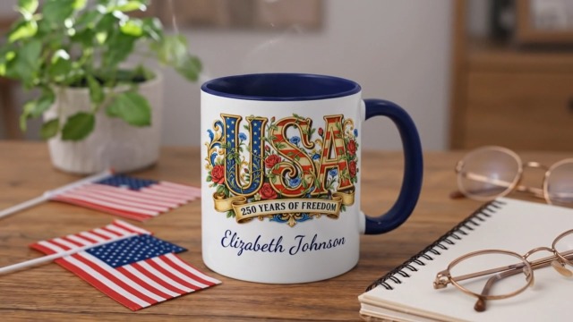 Taza personalizada 250 años de libertad EE.UU. miniatura 6