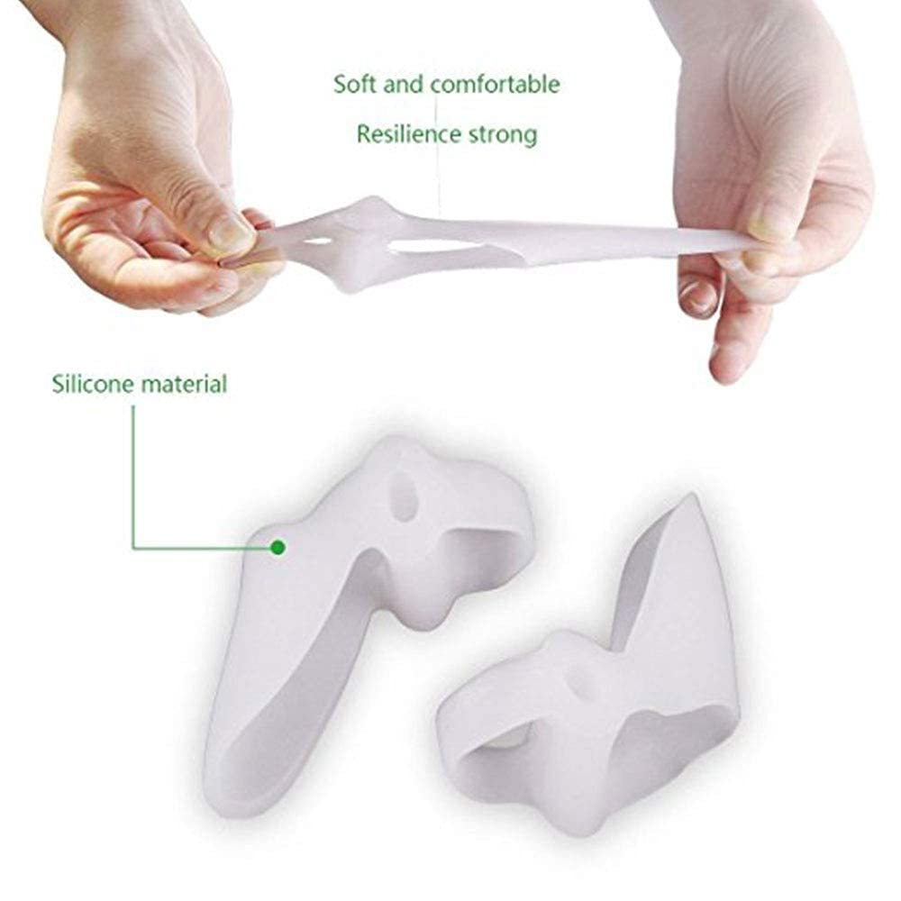 Pedimend silicone gel doppio loop toe Seperators (4PAIRS – 8PCS) – recuperare Clausole, calli e alluce valgo – Bunion Pads – per dita dei piedi – Hammer toe Straightener per alluce
