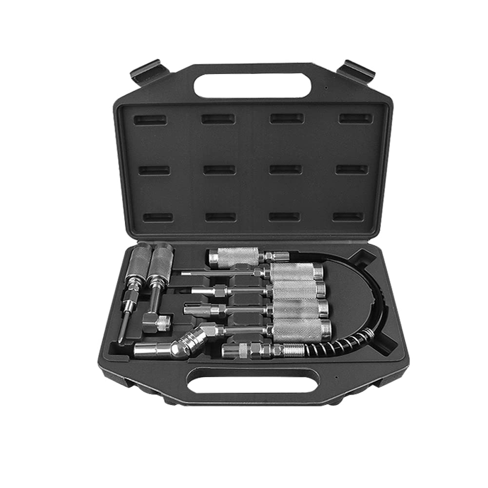 Irovami 7 PCS Grease Machine Accessory Set Pneumatic Grease Machine Accessory Tool Set with Storage Box
