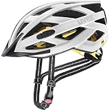 uvex City i-Vo MIPS, Casco City Ligero Unisex, Sistema MIPS, Incluye luz LED, All White Matt, 56-60 cm