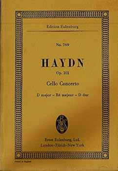 Sheet music Haydn Op.101 Cello Concerto D major Eulenburg No.769 Book