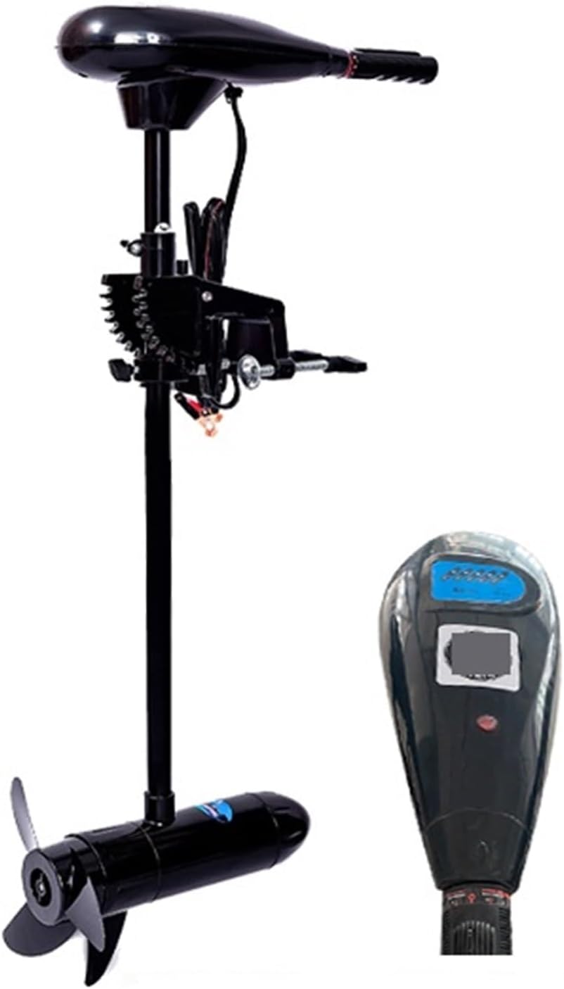 Outboard Motor, DC 12V 60LBS 580W Inflatable Boat Electric Trolling Motor， Fishing Kayak Engine， Outboard Motor Propeller