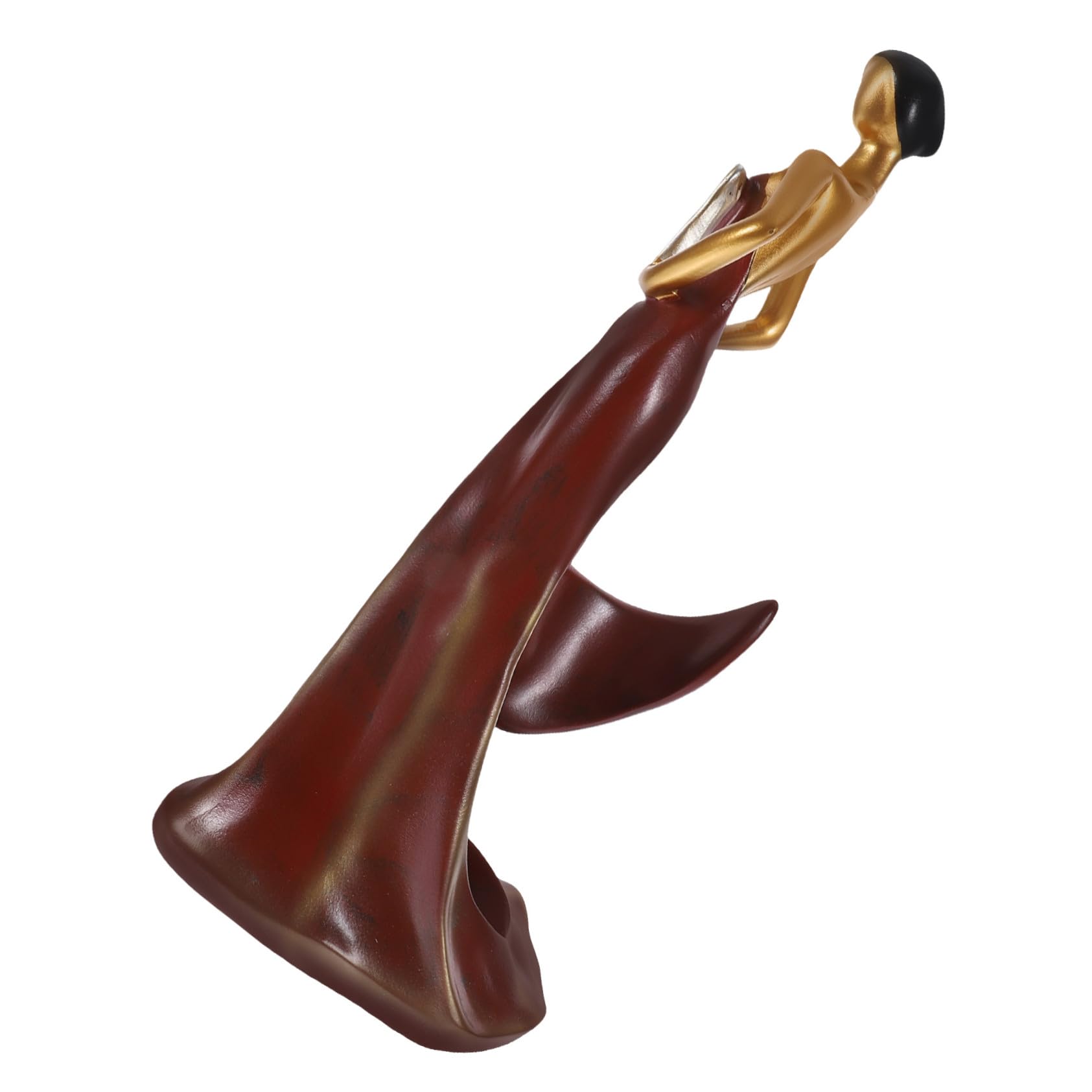 Porte-bouteille élégante statue femme rouge pour votre table de fête